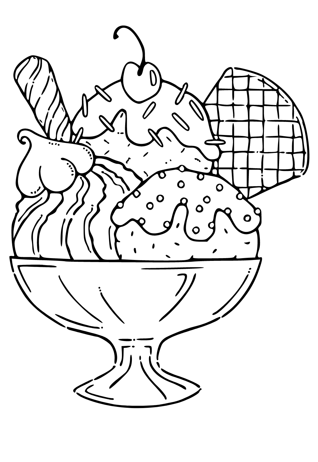 130 Ice Cream Coloring Pages Free Printable 130