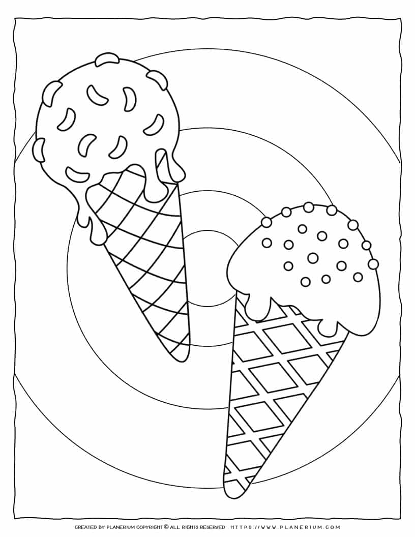 130 Ice Cream Coloring Pages Free Printable 22