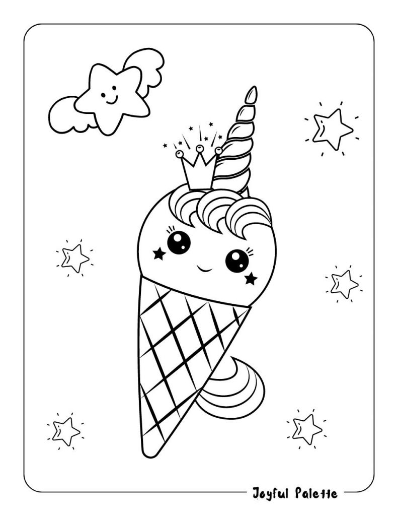 130 Ice Cream Coloring Pages Free Printable 23