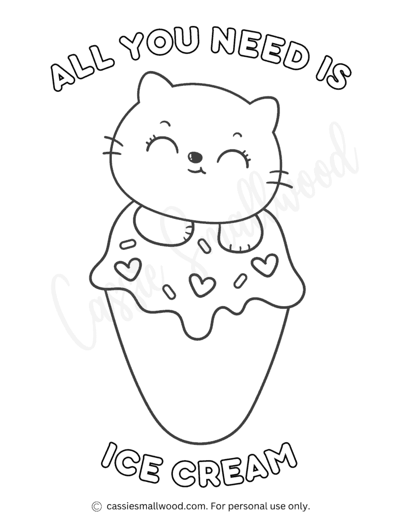 130 Ice Cream Coloring Pages Free Printable 25