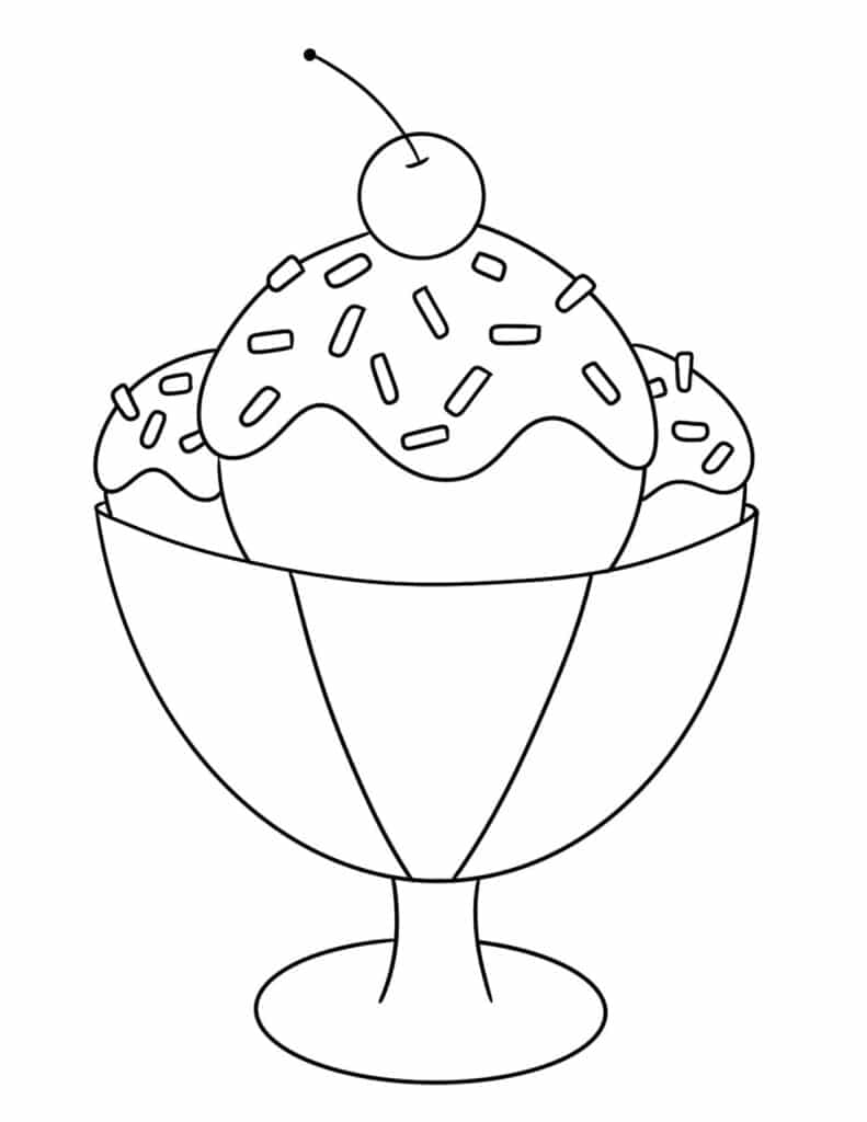 130 Ice Cream Coloring Pages Free Printable 29