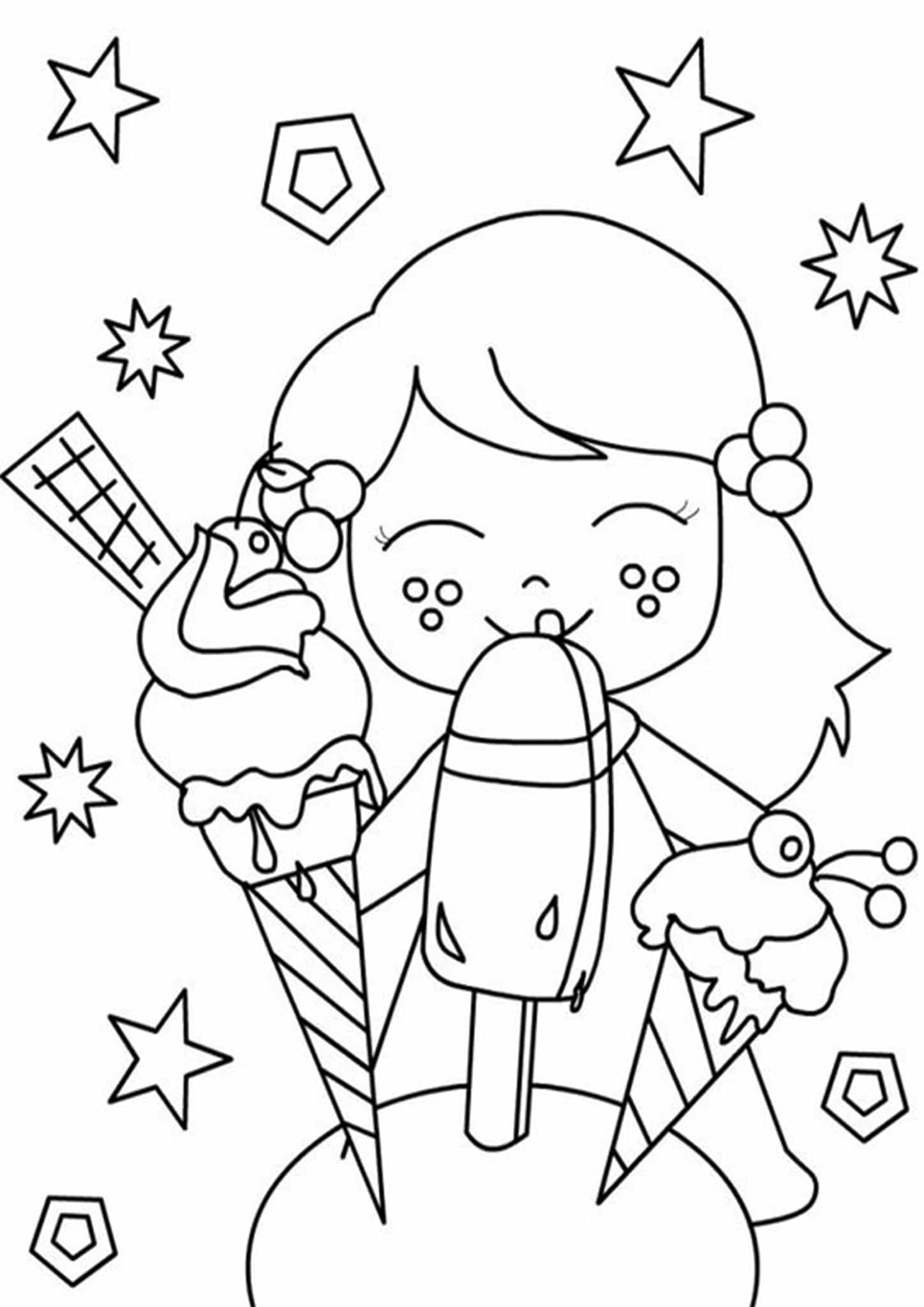 130 Ice Cream Coloring Pages Free Printable 34