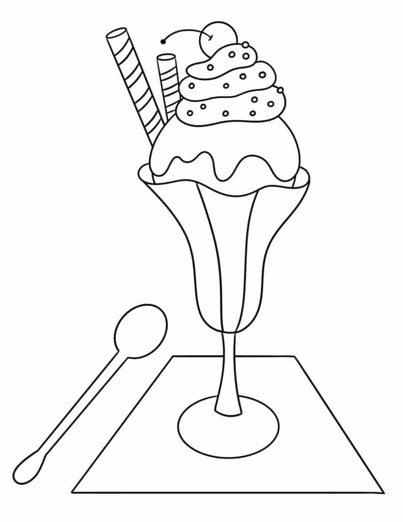 130 Ice Cream Coloring Pages Free Printable 35