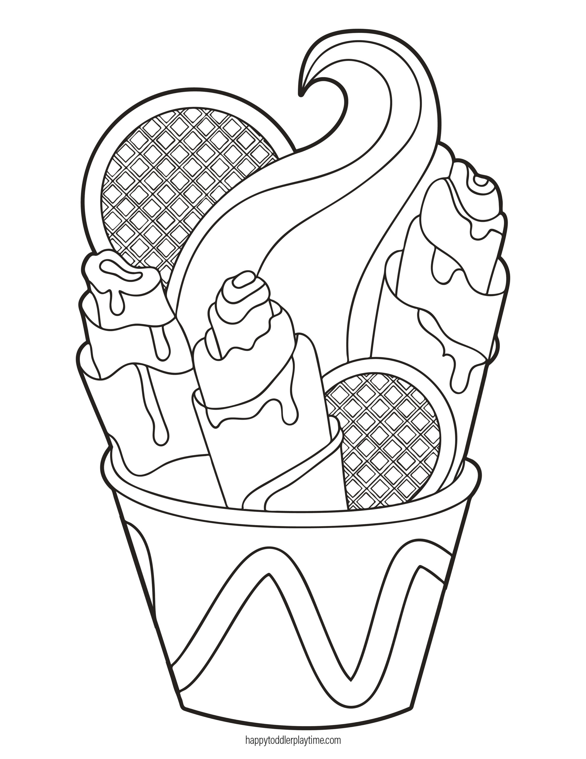 130 Ice Cream Coloring Pages Free Printable 40