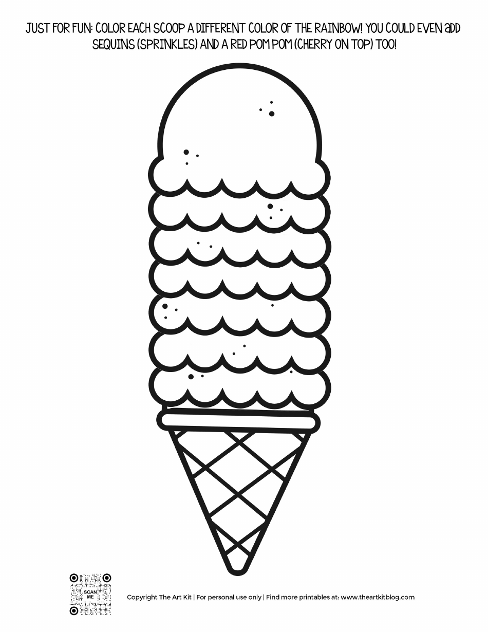 130 Ice Cream Coloring Pages Free Printable 44