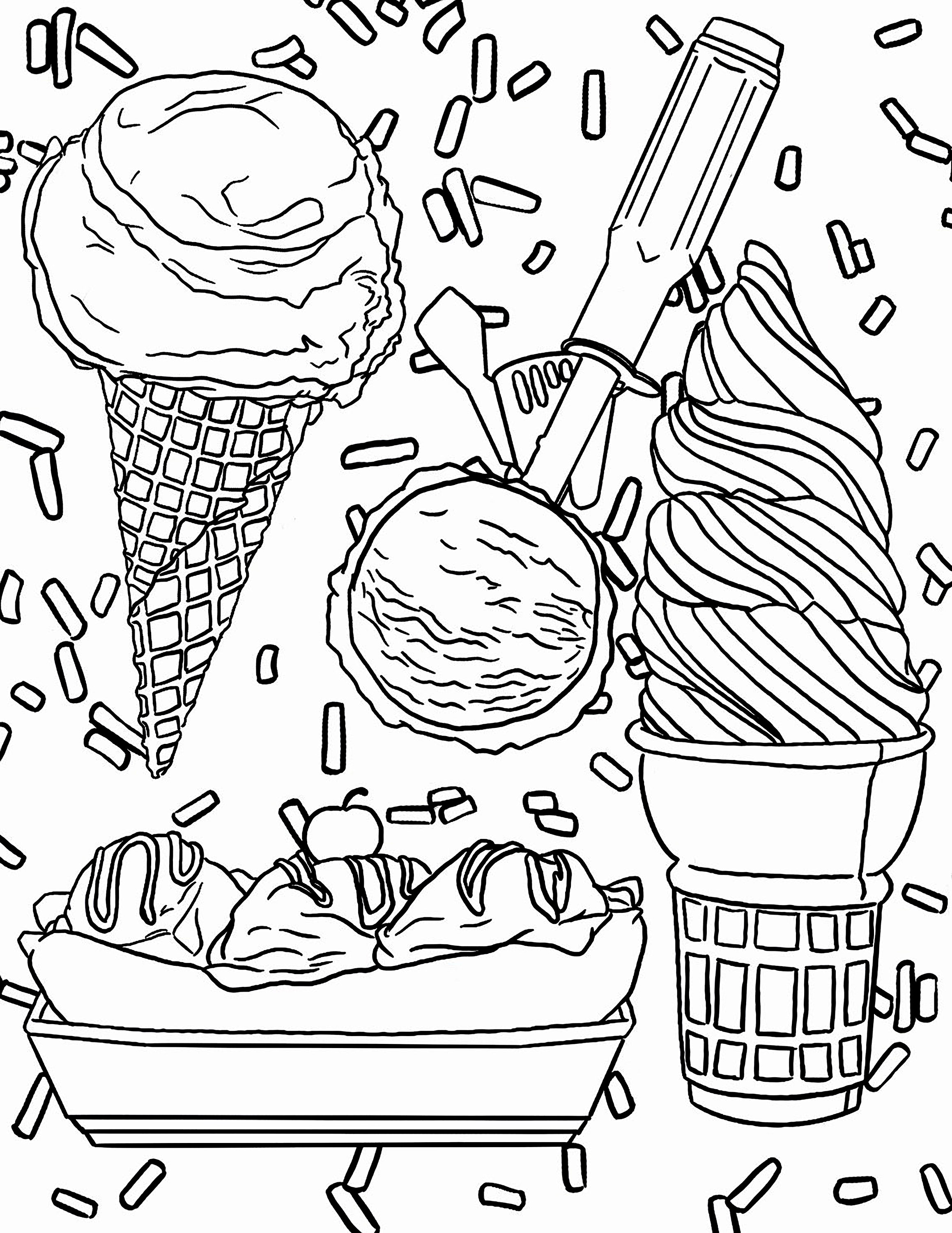 130 Ice Cream Coloring Pages Free Printable 54