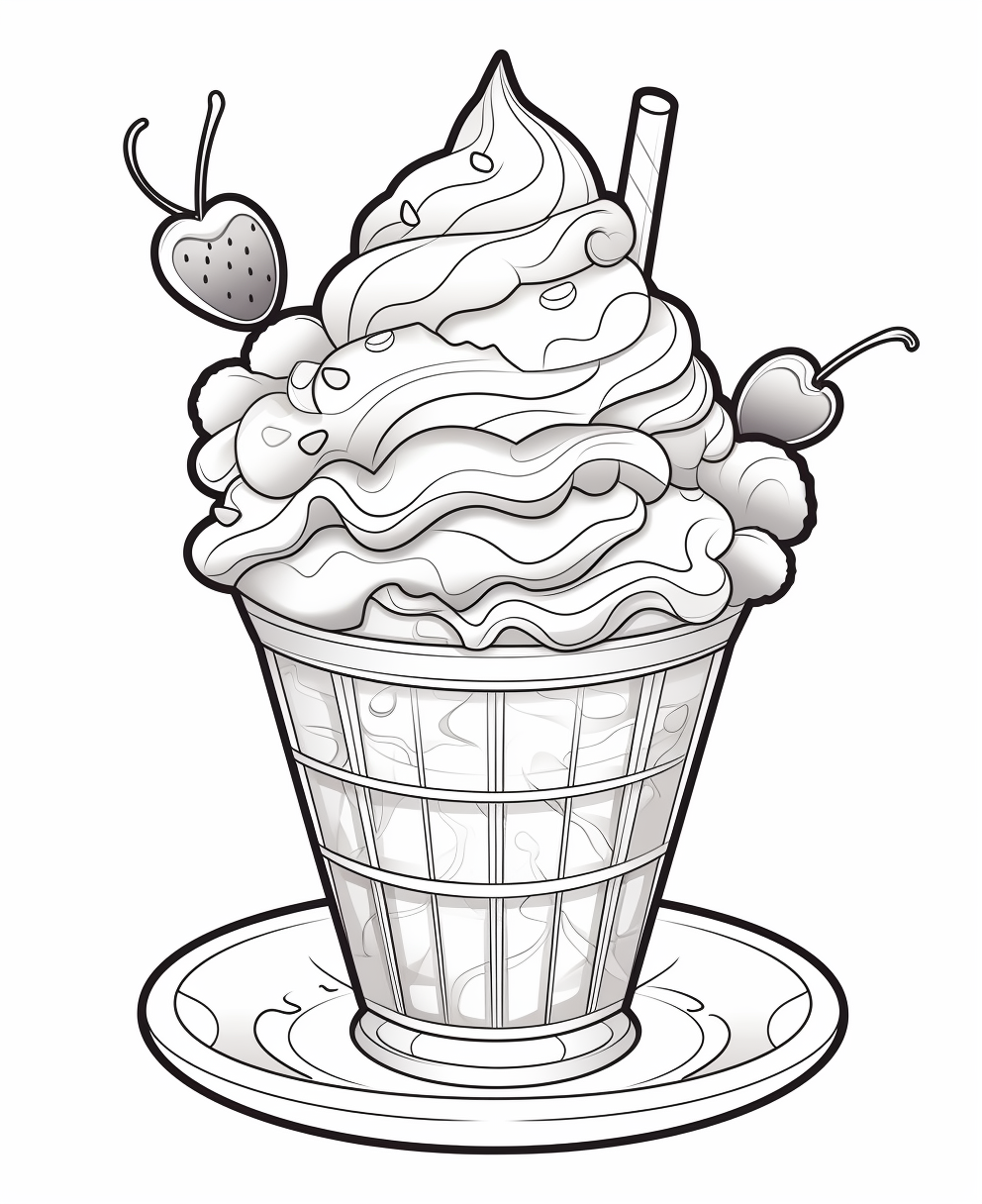 130 Ice Cream Coloring Pages Free Printable 61