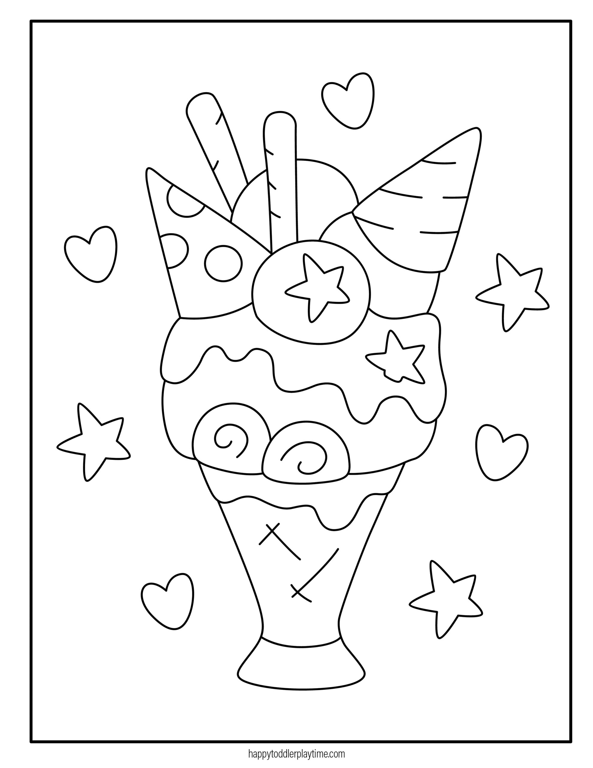 130 Ice Cream Coloring Pages Free Printable 66