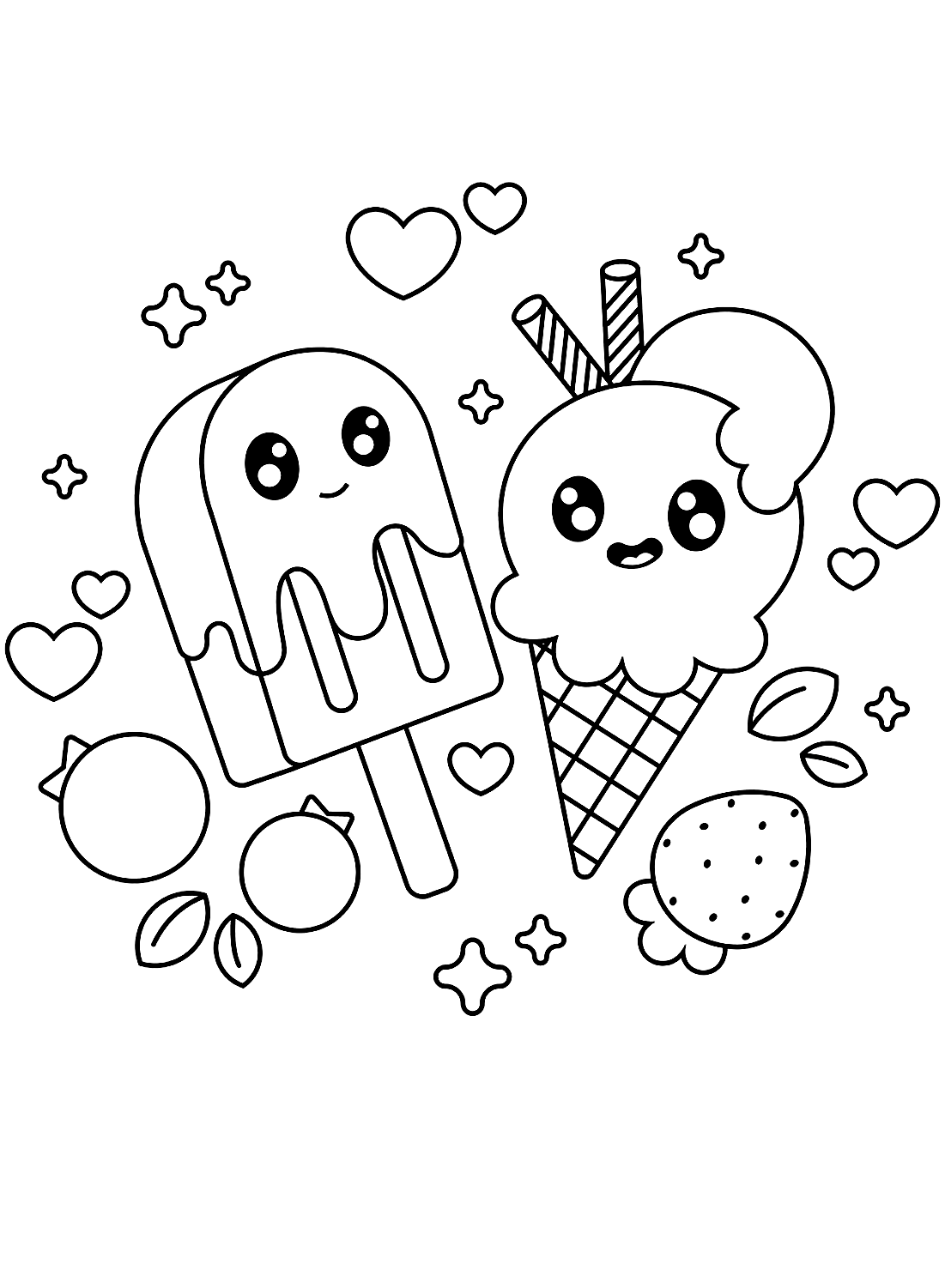 130 Ice Cream Coloring Pages Free Printable 71