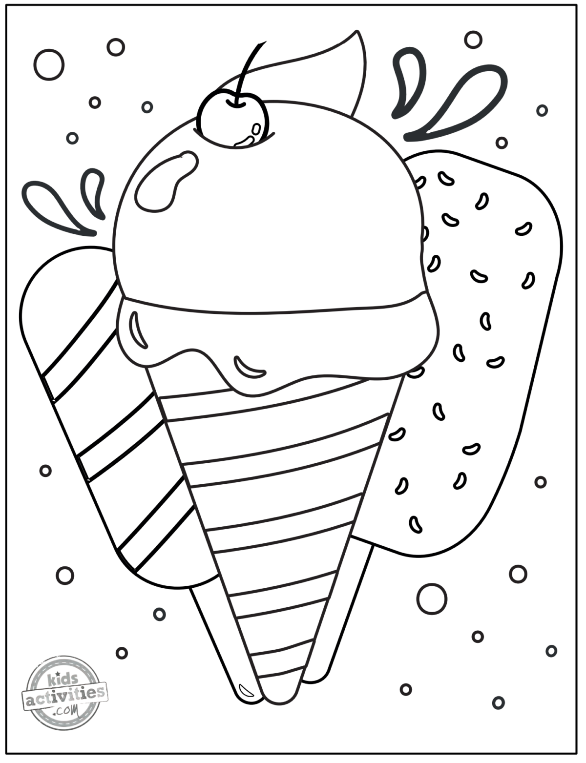 130 Ice Cream Coloring Pages Free Printable 72