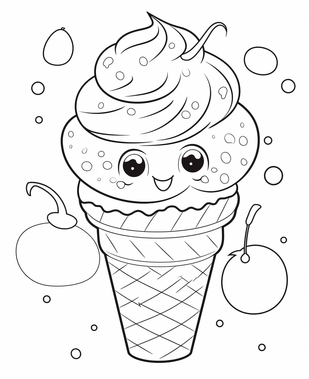 130 Ice Cream Coloring Pages Free Printable 78