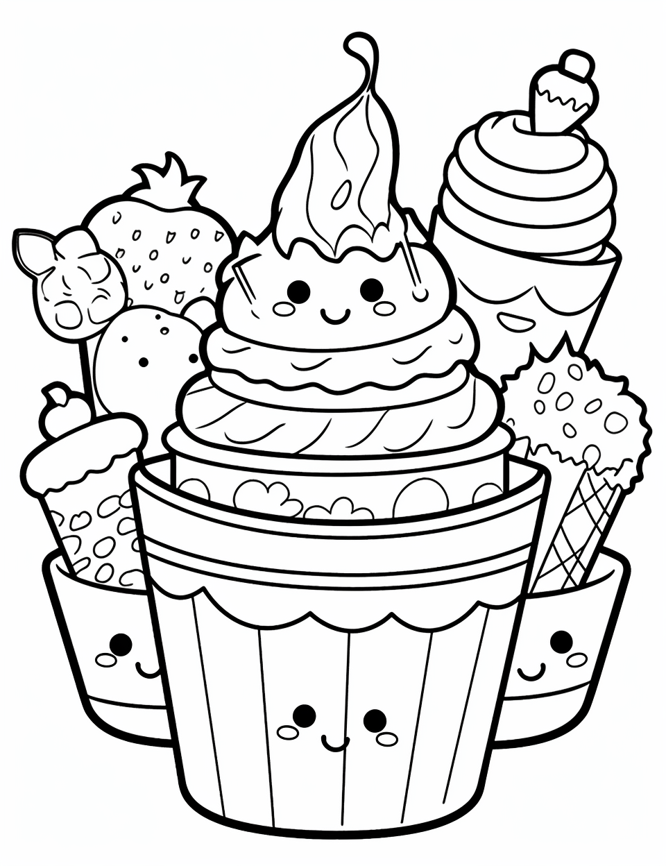 130 Ice Cream Coloring Pages Free Printable 80