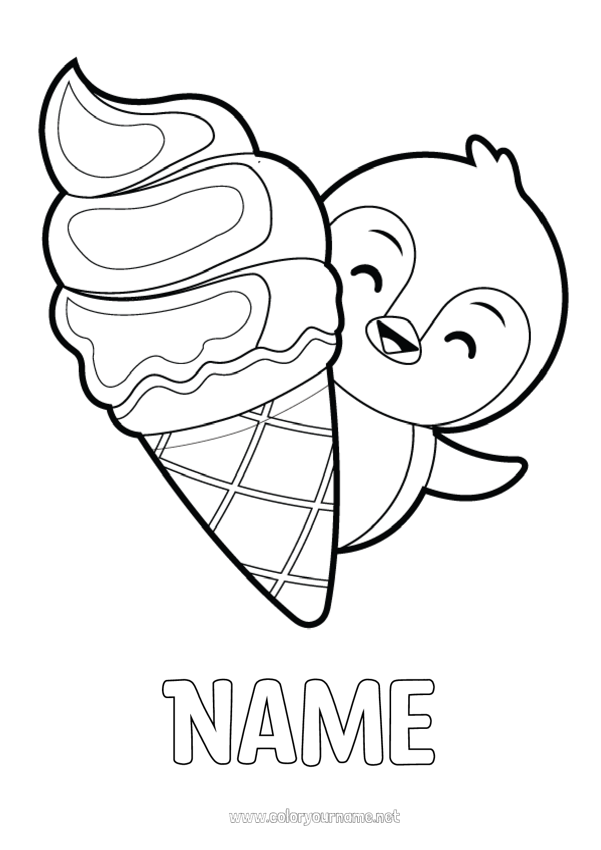 130 Ice Cream Coloring Pages Free Printable 85