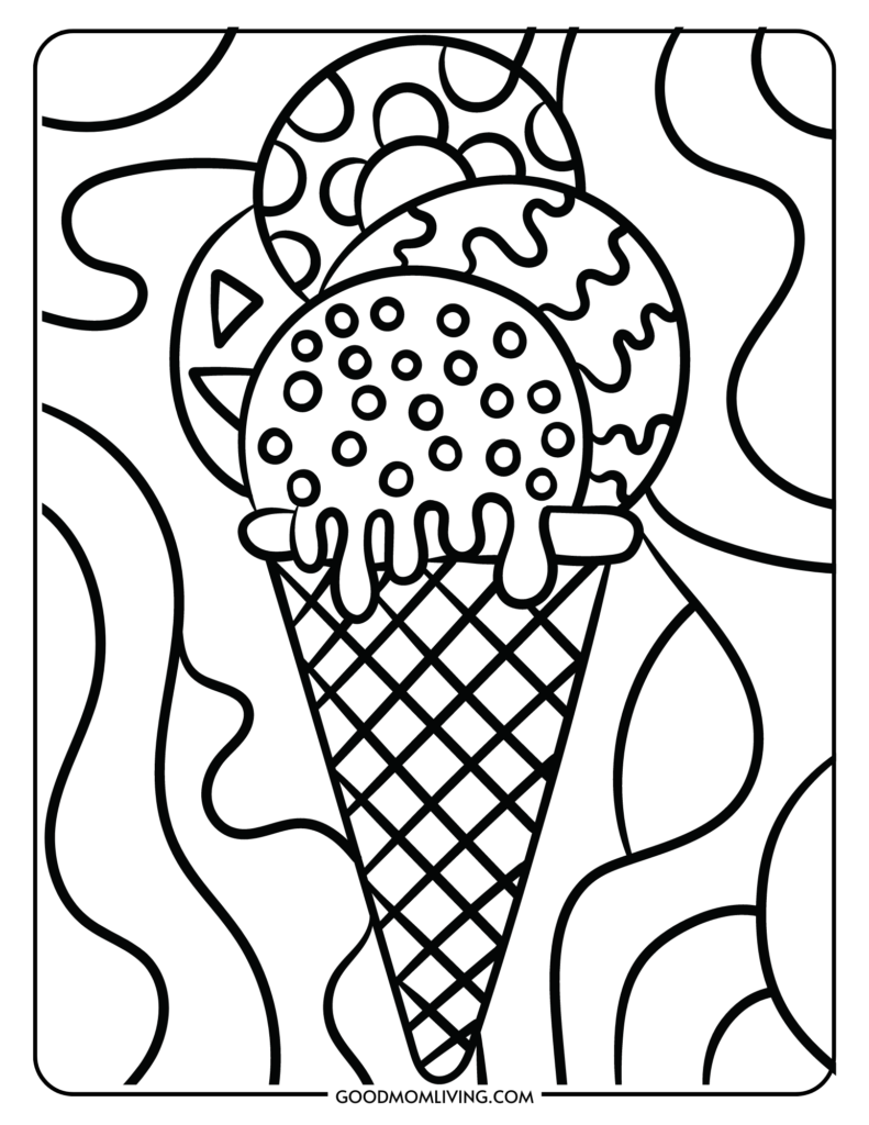 130 Ice Cream Coloring Pages Free Printable 91