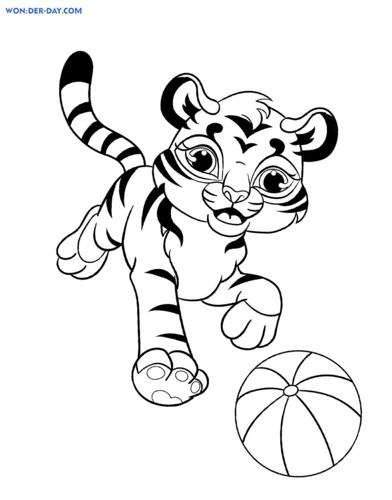 130+ Tiger Coloring Page Designs 107