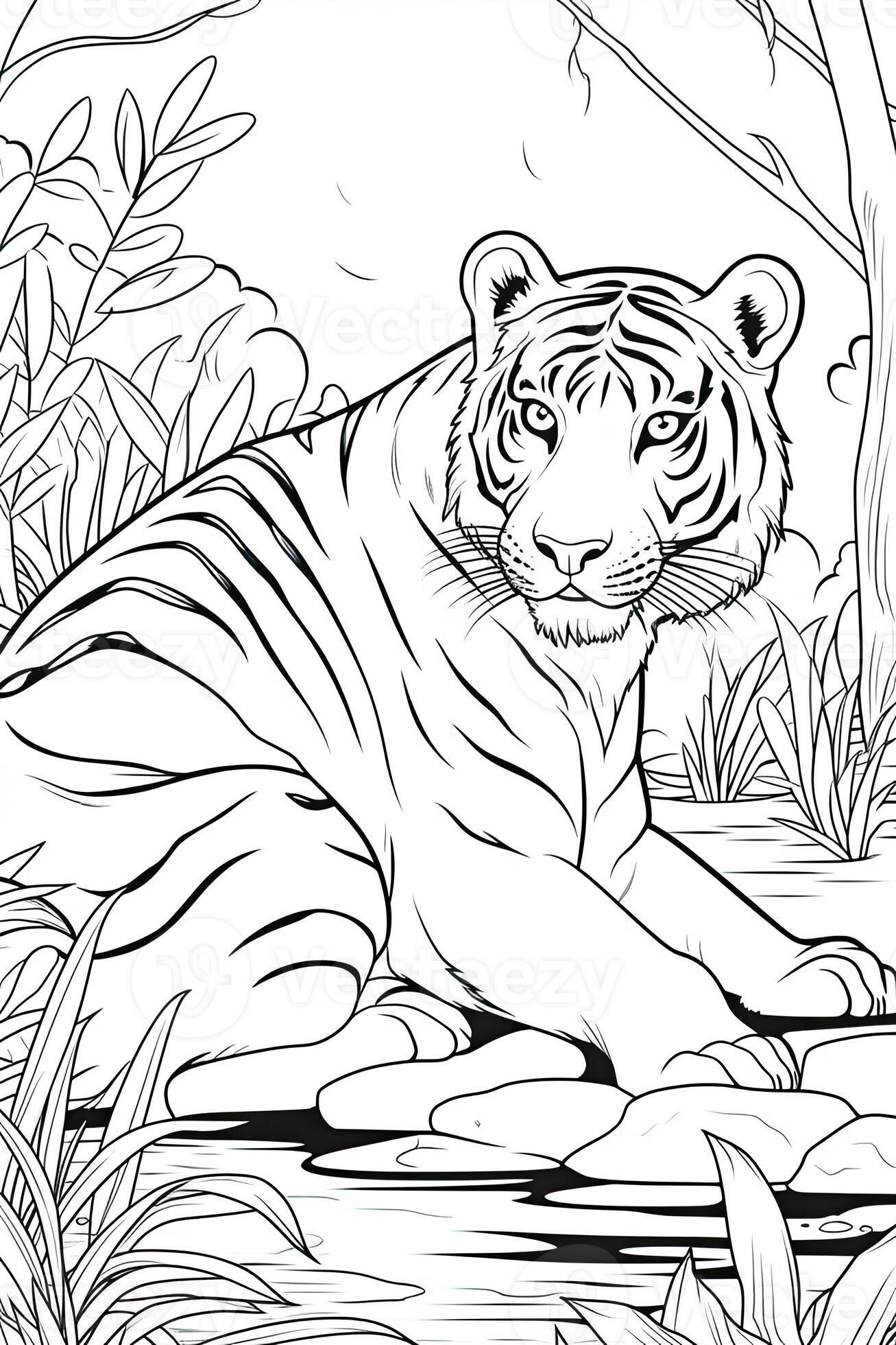 130+ Tiger Coloring Page Designs 114