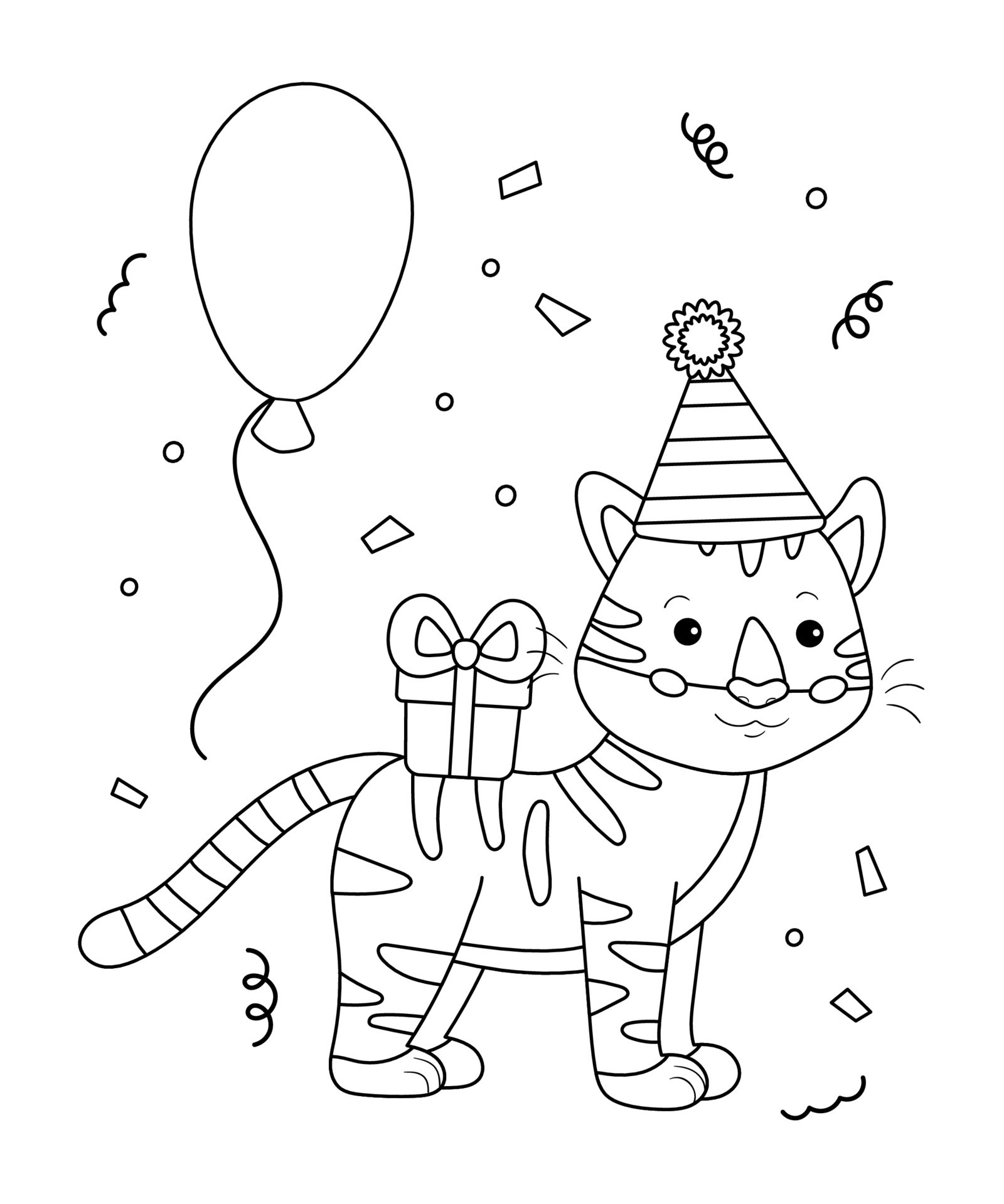 130+ Tiger Coloring Page Designs 131