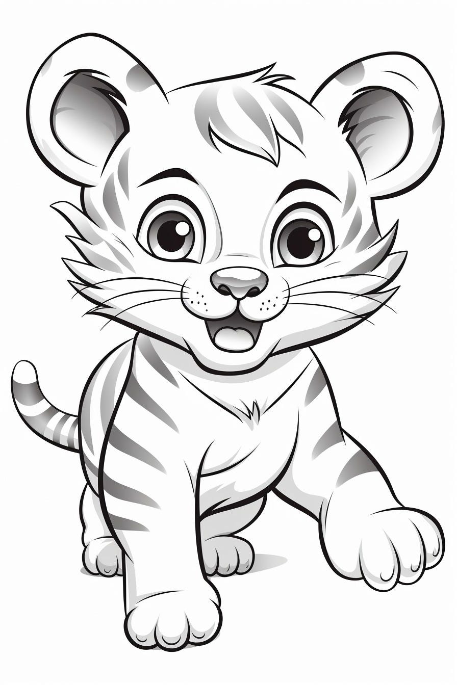 130+ Tiger Coloring Page Designs 136