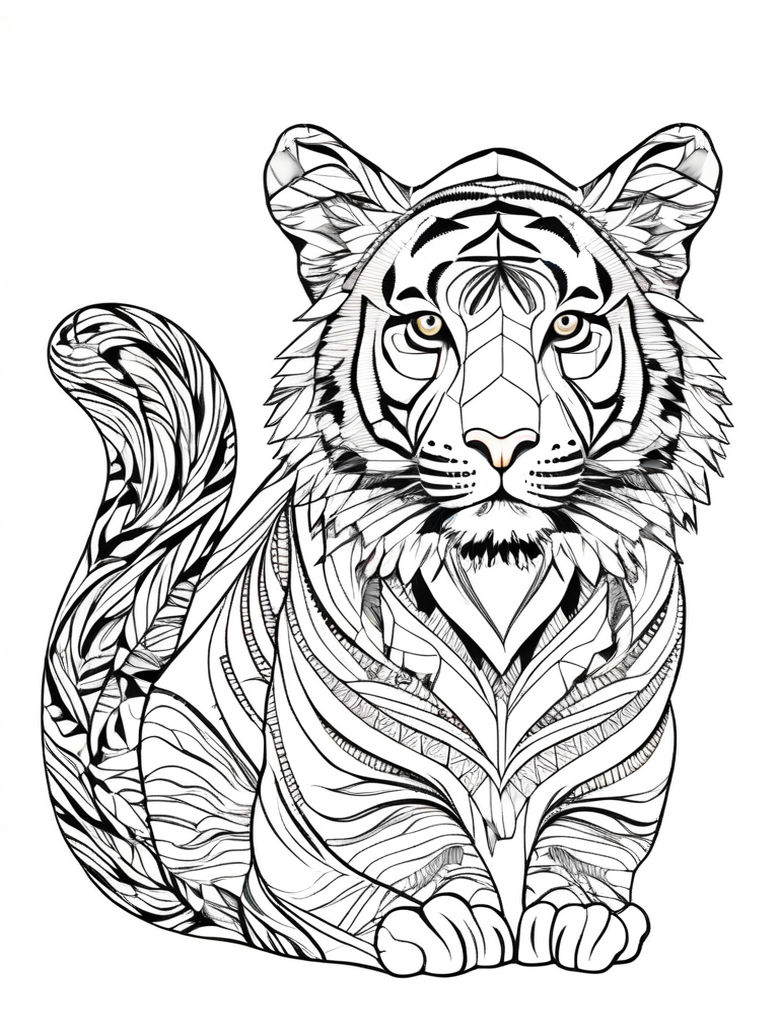 130+ Tiger Coloring Page Designs 138