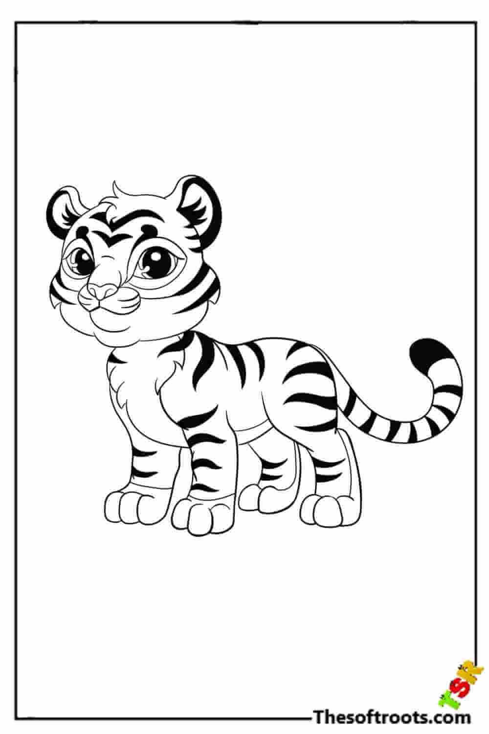 130+ Tiger Coloring Page Designs 18