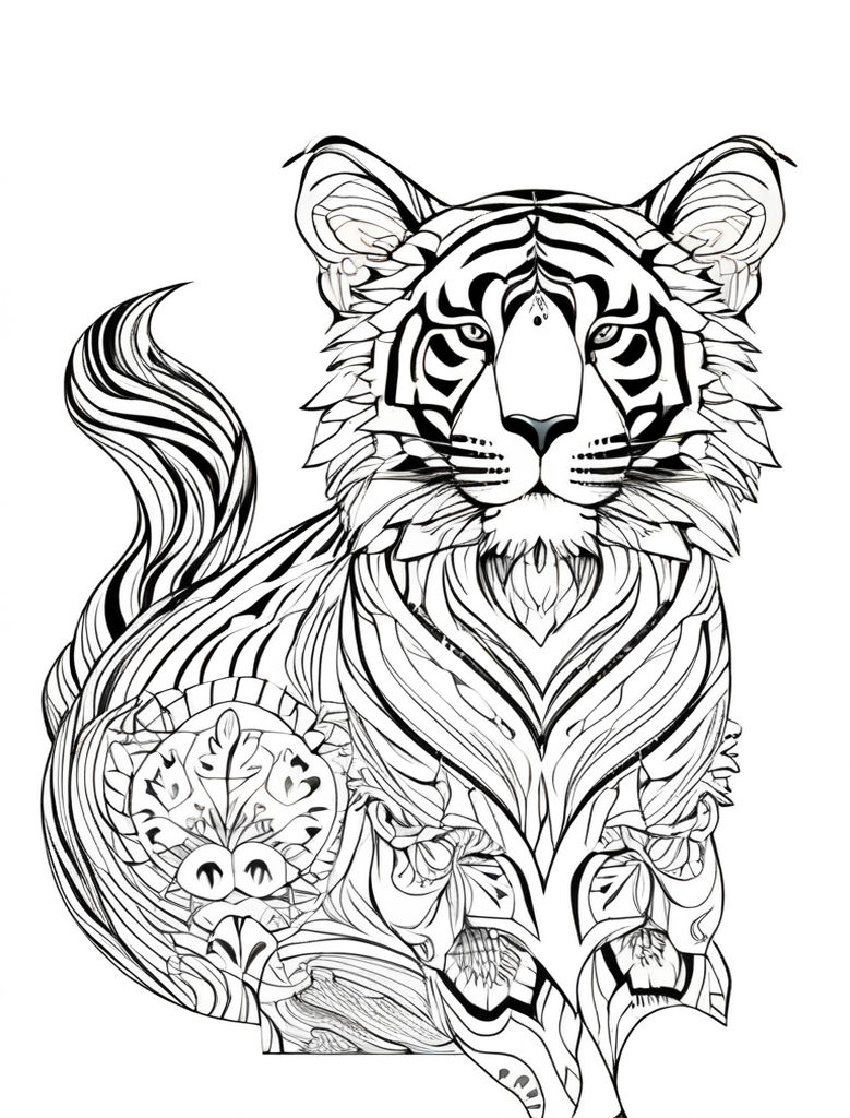 130+ Tiger Coloring Page Designs 2