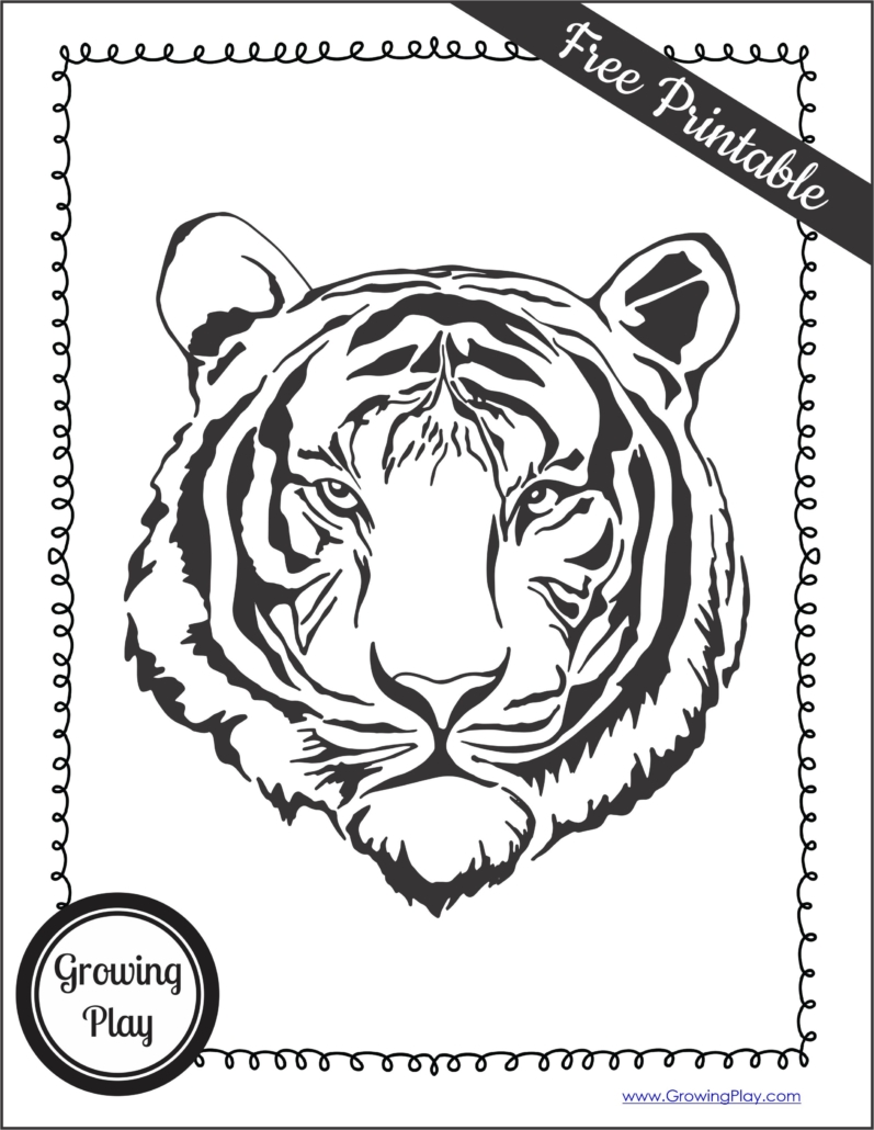 130+ Tiger Coloring Page Designs 21