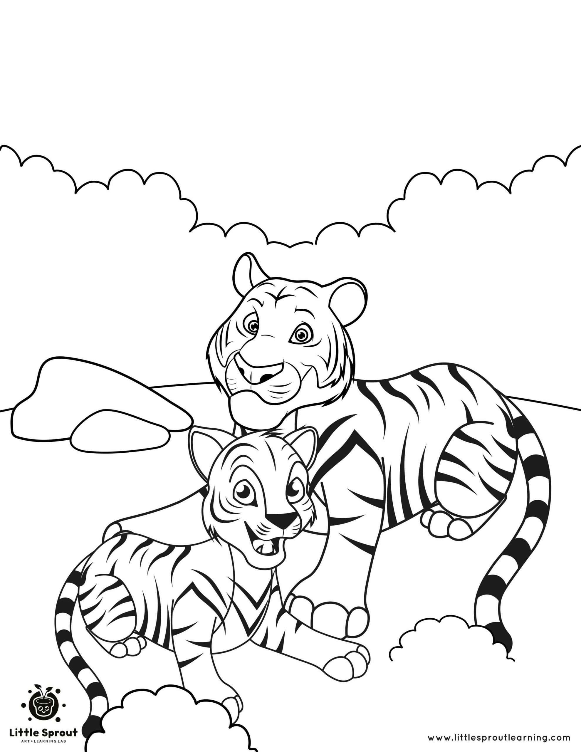 130+ Tiger Coloring Page Designs 33