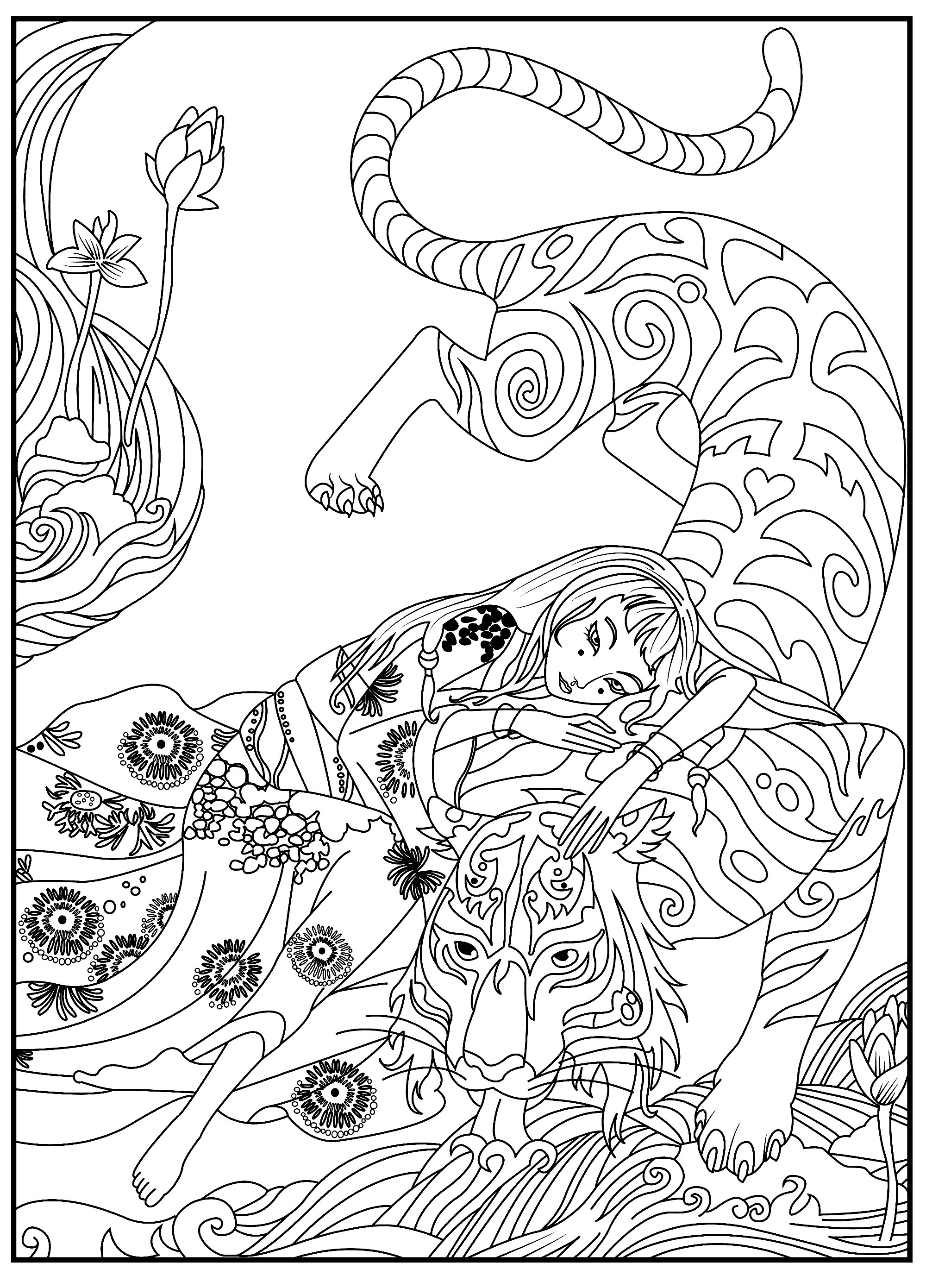 130+ Tiger Coloring Page Designs 43