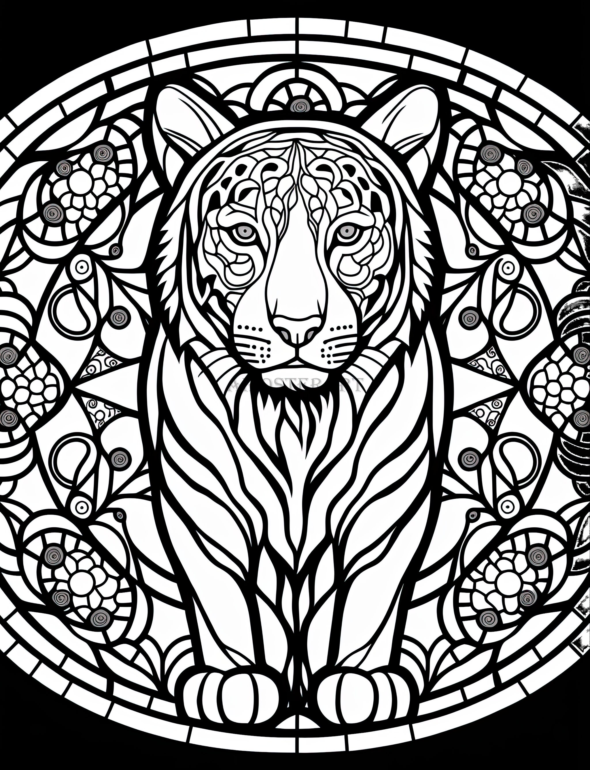 130+ Tiger Coloring Page Designs 47