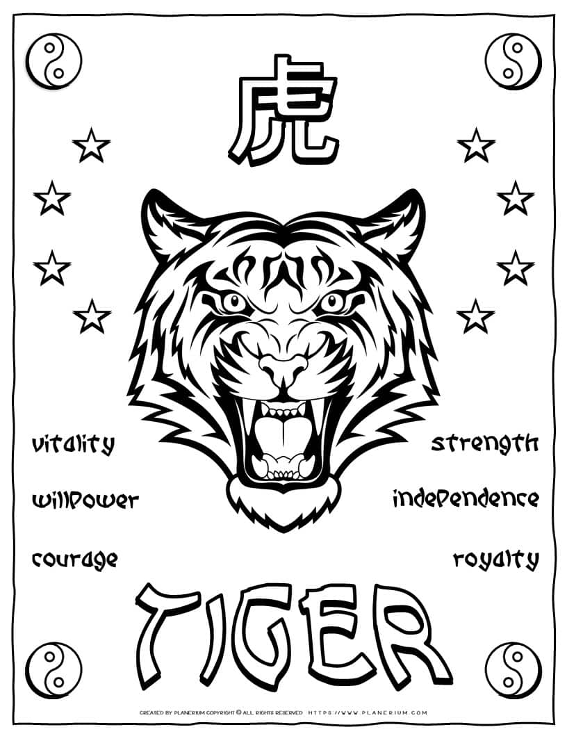 130+ Tiger Coloring Page Designs 49