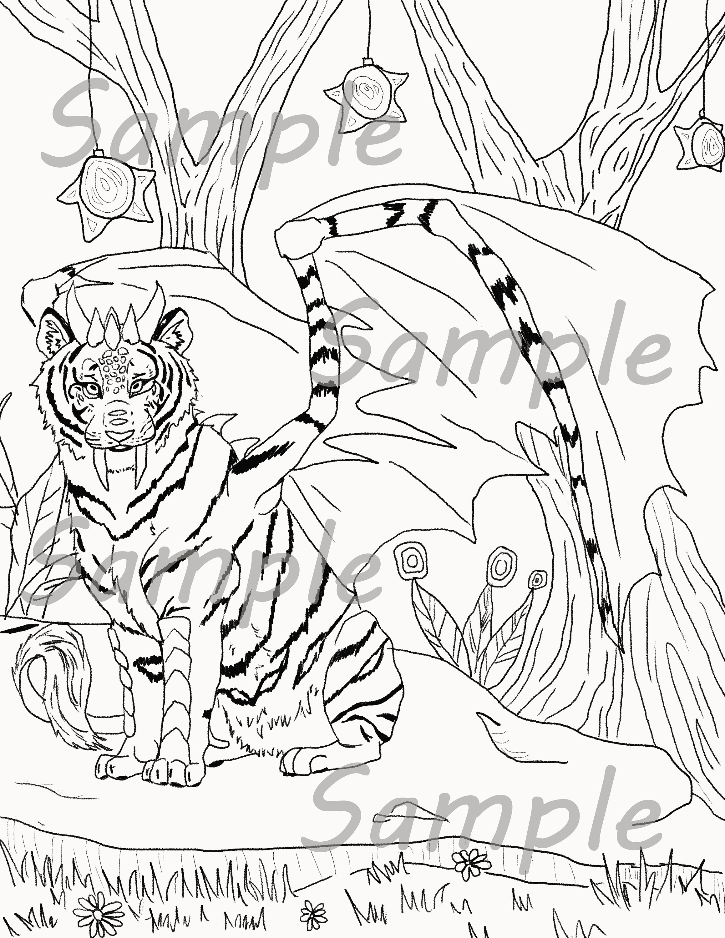 130+ Tiger Coloring Page Designs 60