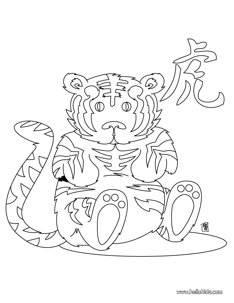 130+ Tiger Coloring Page Designs 63