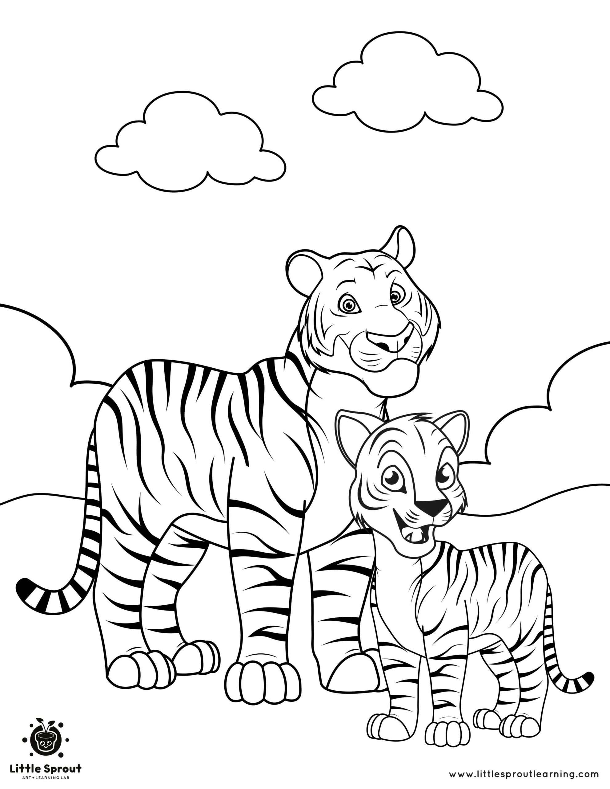 130+ Tiger Coloring Page Designs 74