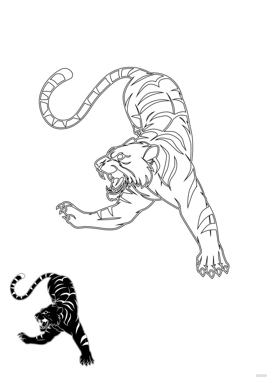 130+ Tiger Coloring Page Designs 91