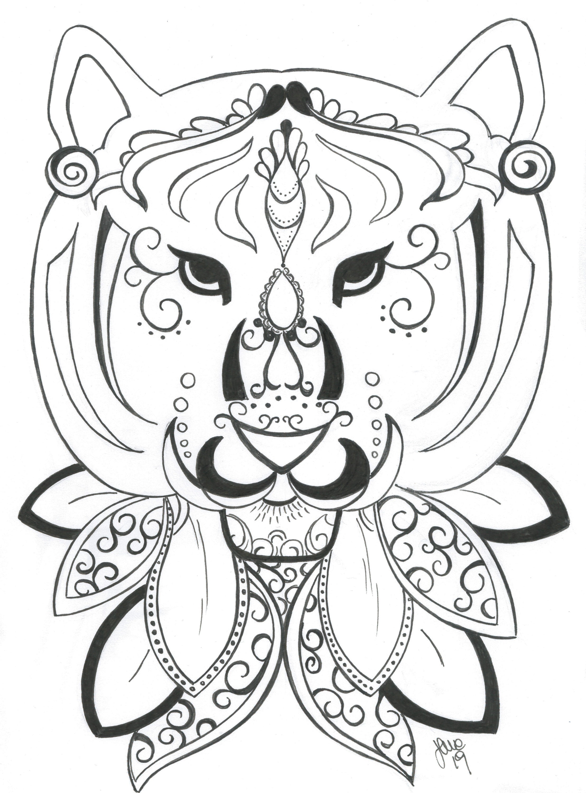 130+ Tiger Coloring Page Designs 93