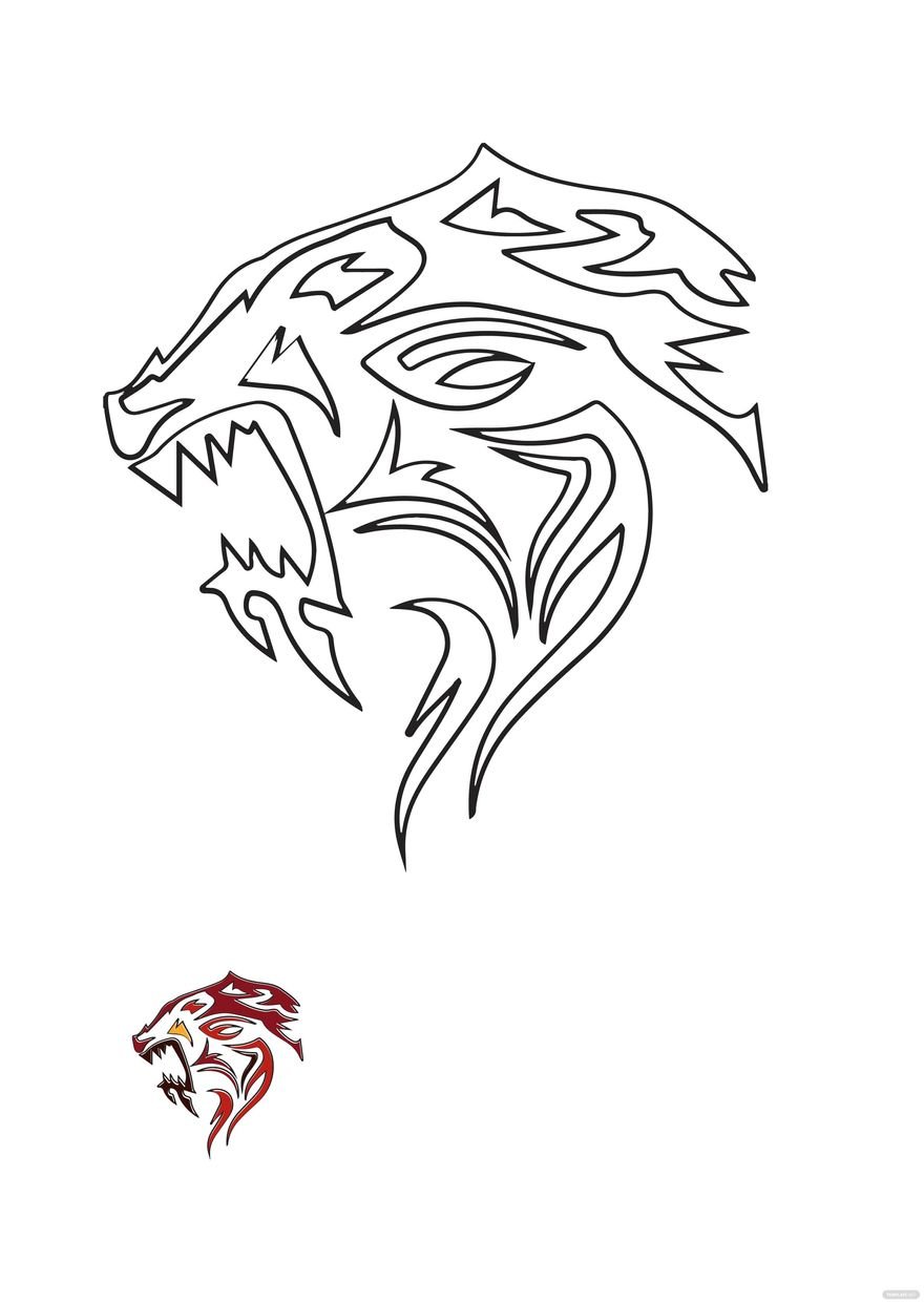 130+ Tiger Coloring Page Designs 94