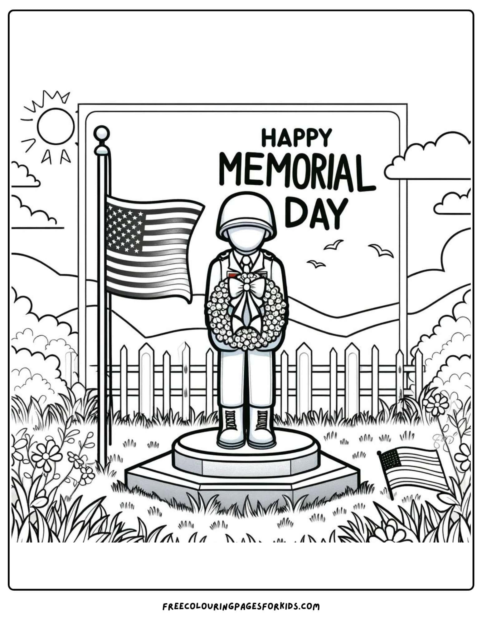 161 Memorial Day Coloring Pages: Honoring Heroes in Color 48