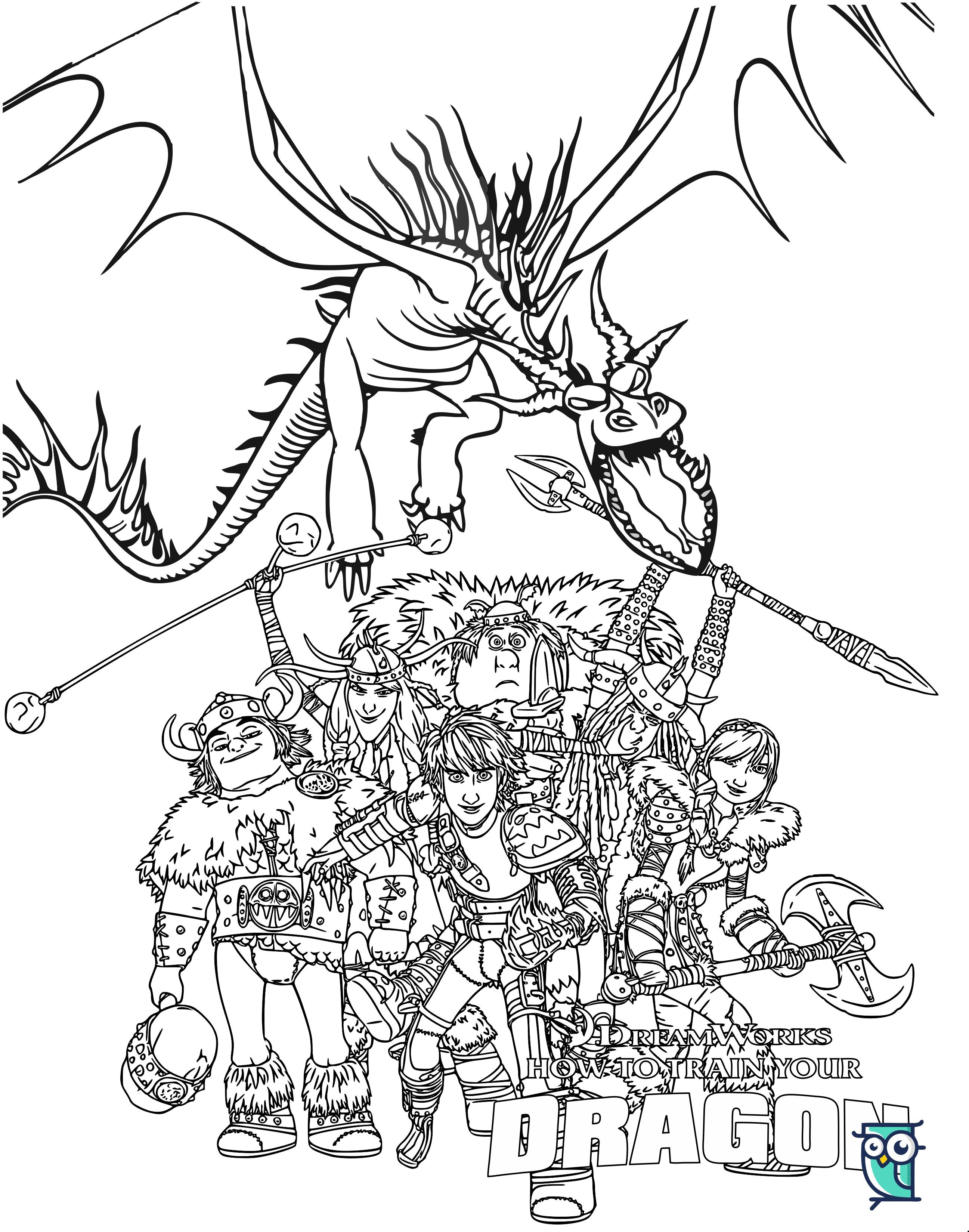 180+ How to Train Your Dragon Coloring Pages 177