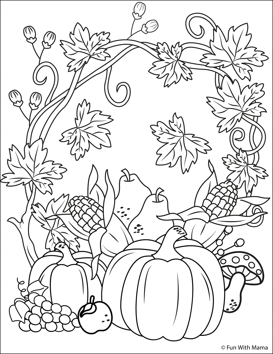 184 Squash Coloring Pages Printable 97