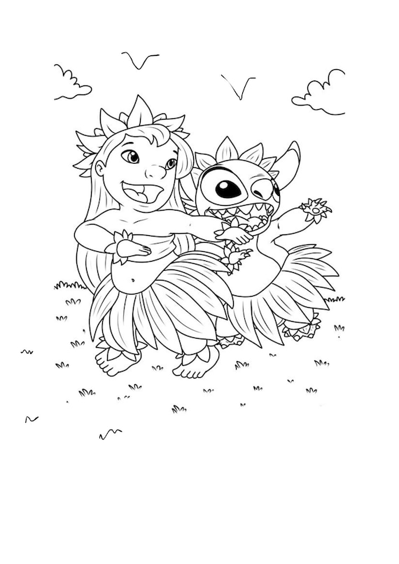 188+ Stitch Coloring Pages Free Printable 1