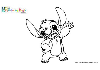 188+ Stitch Coloring Pages Free Printable 103