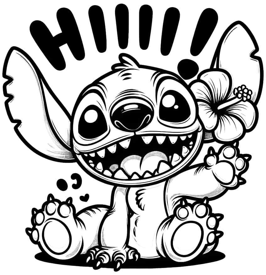 188+ Stitch Coloring Pages Free Printable 12