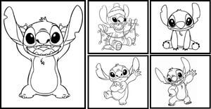 188+ Stitch Coloring Pages Free Printable 122