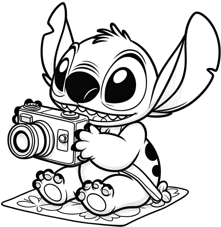 188+ Stitch Coloring Pages Free Printable 153