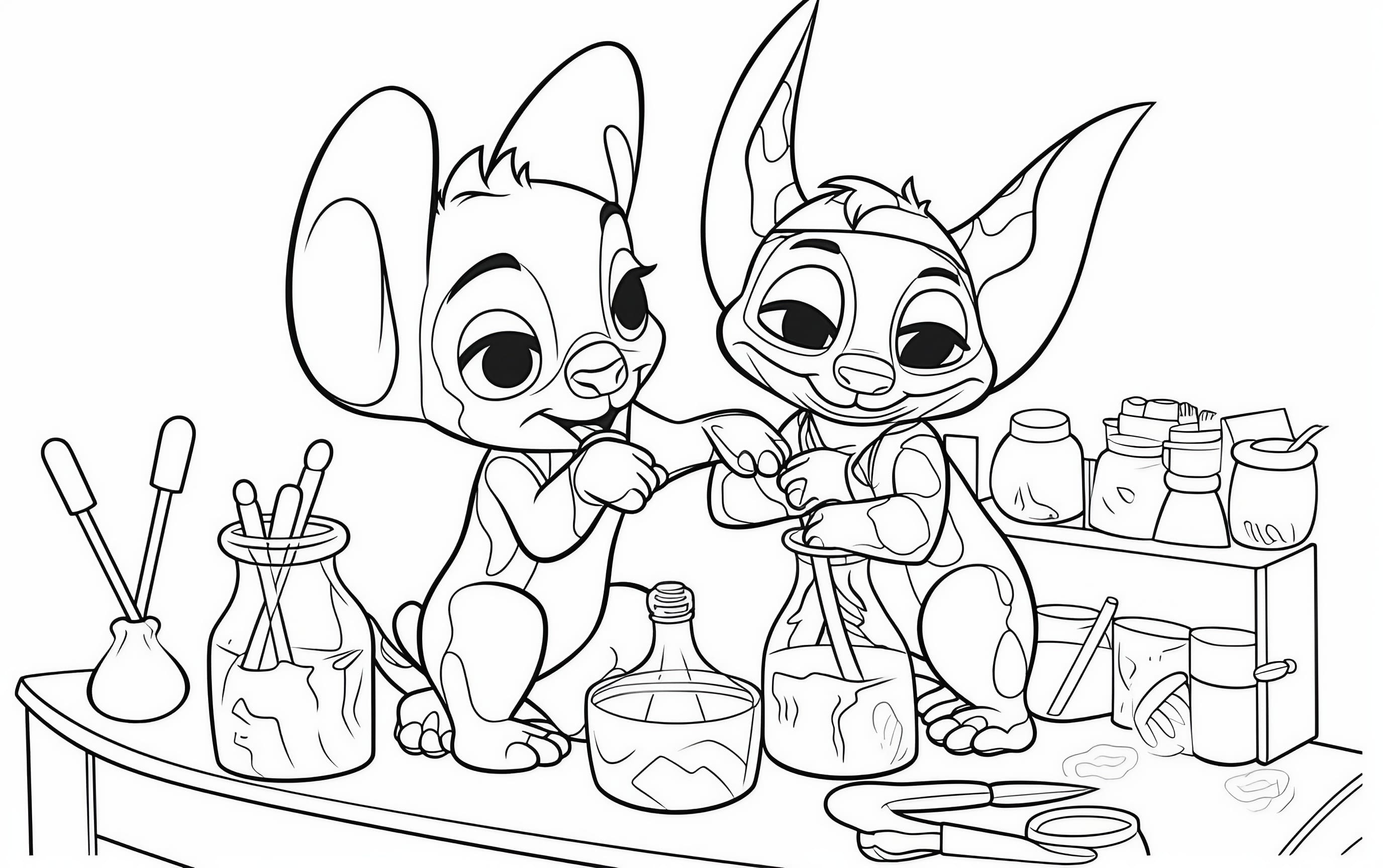 188+ Stitch Coloring Pages Free Printable 157