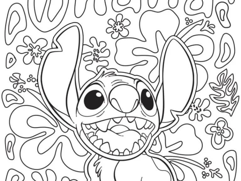 188+ Stitch Coloring Pages Free Printable 2