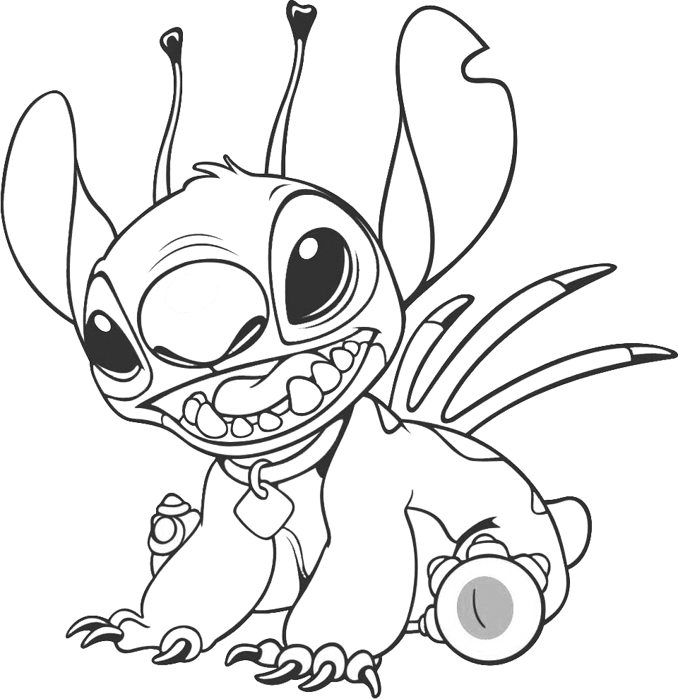 188+ Stitch Coloring Pages Free Printable 21