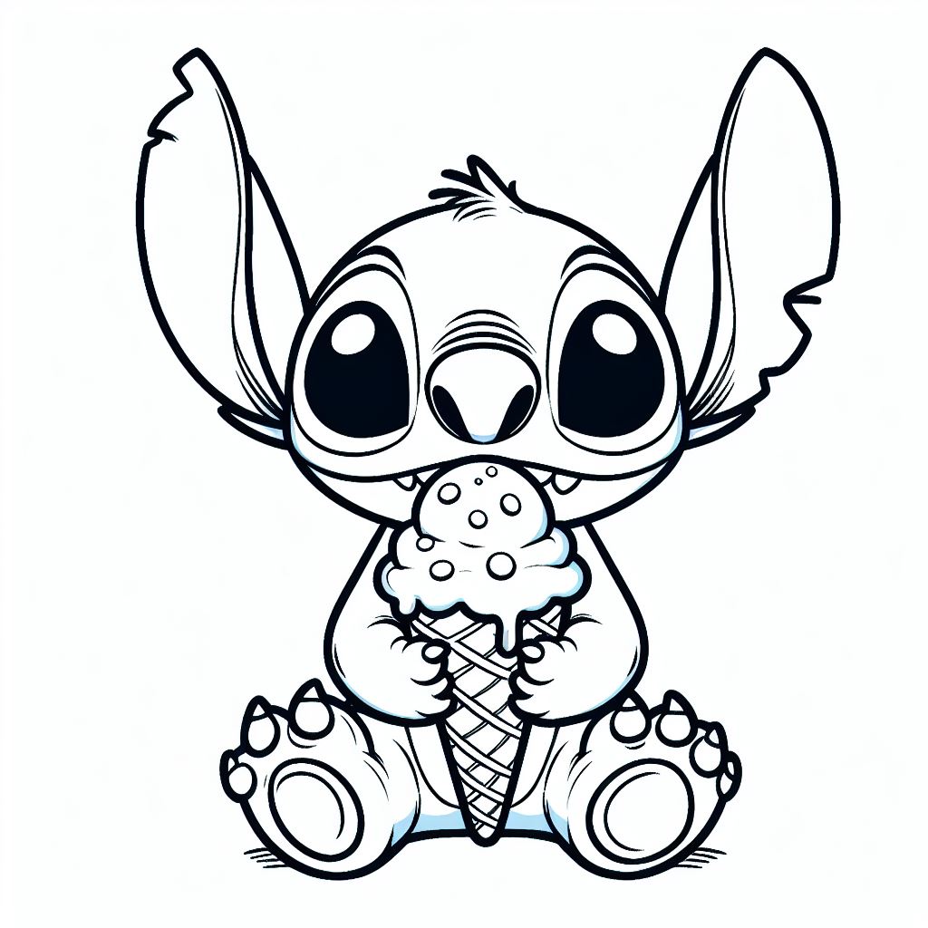 188+ Stitch Coloring Pages Free Printable 3