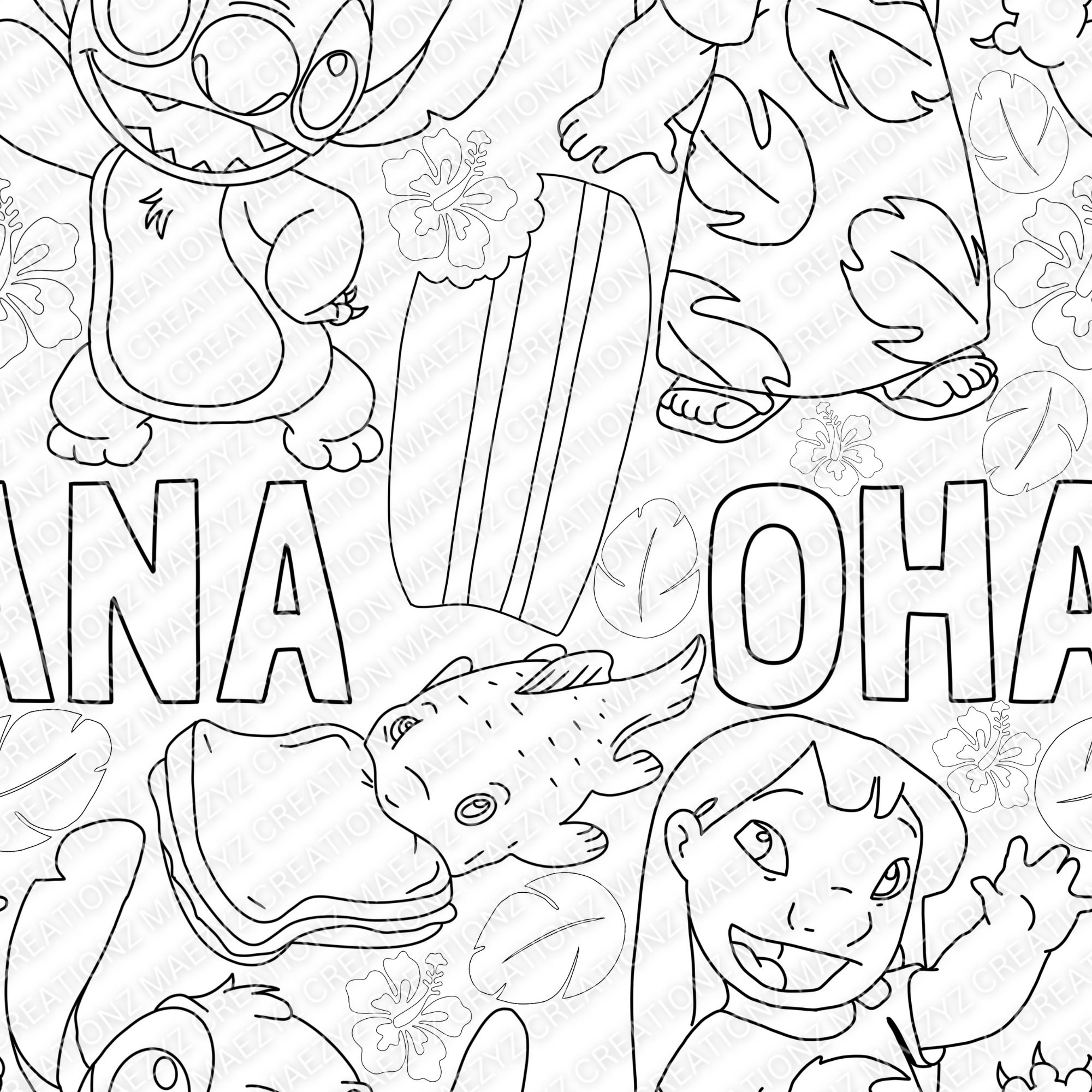 188+ Stitch Coloring Pages Free Printable 34