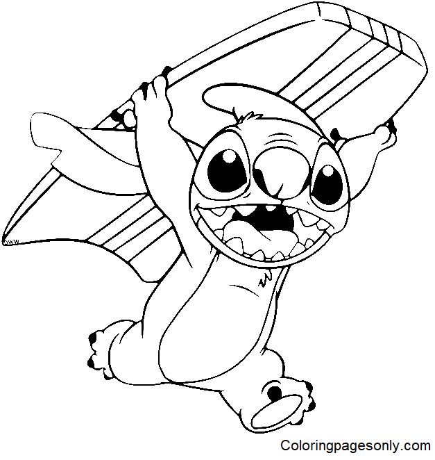 188+ Stitch Coloring Pages Free Printable 4